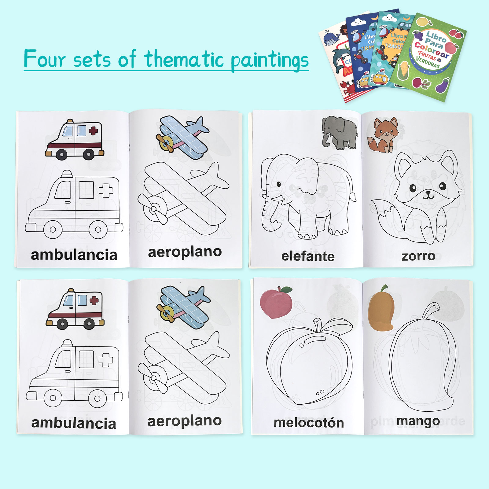 4 Pack Spanish Vocabulary Colo - Baby Food Year Old ulasan dan harga
