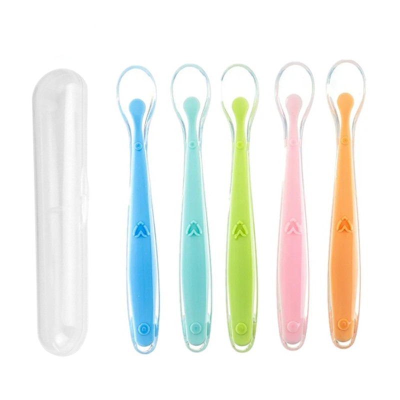 BPA Free Baby Silicone Spoons  - Baby Food Utensils ulasan dan harga