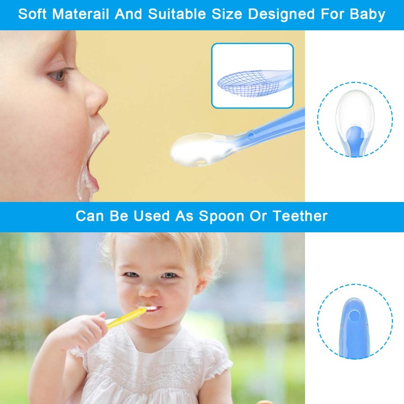 BPA Free Baby Silicone Spoons  - Baby Food Utensils ulasan dan harga