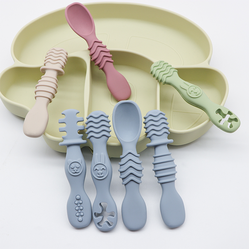 4pcs silicone baby food spoon, - Baby Food For 7 Month Old ulasan dan harga